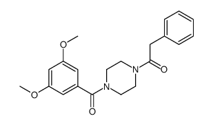1-[4-(3,5-dimethoxybenzoyl)piperazin-1-yl]-2-phenylethanone结构式