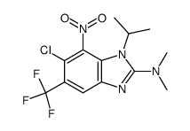 (6-chloro-1-isopropyl-7-nitro-5-trifluoromethyl-1H-benzoimidazol-2-yl)-dimethyl-amine Structure