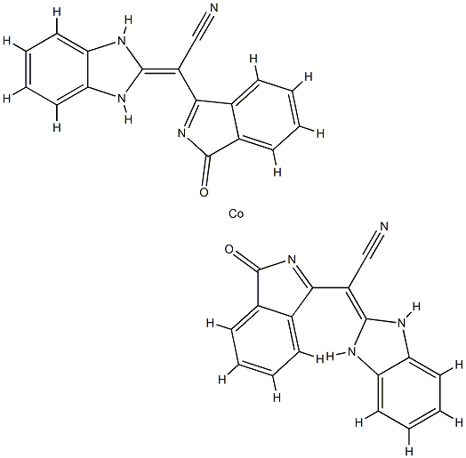 bis[α-(1-oxo-1H-isoindol-3-yl)-1H-benzimidazole-2-acetonitrilato]cobalt Structure