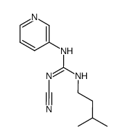 N-cyano-N'-(3-methylbutyl)-N''-(3-pyridyl)guanidine结构式