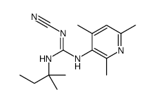 2-Cyano-1-(tert-pentyl)-3-(2,4,6-trimethyl-3-pyridyl)guanidine structure