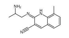 3-Quinolinecarbonitrile,2-[(2-aminopropyl)amino]-8-methyl-(9CI) structure