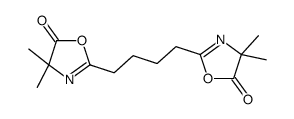 2-[4-(4,4-dimethyl-5-oxo-1,3-oxazol-2-yl)butyl]-4,4-dimethyl-1,3-oxazol-5-one结构式