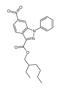 2-ethylhexyl 6-nitro-1-phenylindazole-3-carboxylate结构式