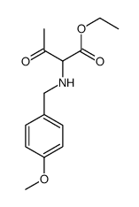 ethyl 2-[(4-methoxyphenyl)methylamino]-3-oxobutanoate Structure