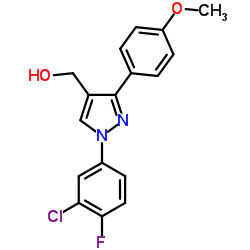 (1-(3-CHLORO-4-FLUOROPHENYL)-3-(4-METHOXYPHENYL)-1H-PYRAZOL-4-YL)METHANOL Structure