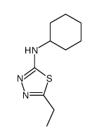 Cyclohexyl-(5-ethyl-[1,3,4]thiadiazol-2-yl)-amine结构式