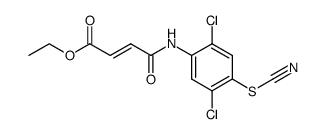 ethyl 2',5'-dichloro-4'-thiocyanatofumaranilate结构式