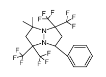 3,3-dimethyl-7-phenyl-1,1,5,5-tetrakis-trifluoromethyl-tetrahydro-pyrazolo[1,2-a]pyrazole Structure