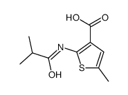 5-methyl-2-(2-methylpropanoylamino)thiophene-3-carboxylic acid结构式