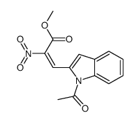 methyl 3-(1-acetylindol-2-yl)-2-nitroprop-2-enoate Structure