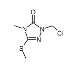 2-chloromethyl-4-methyl-5-methylsulfanyl-2,4-dihydro-[1,2,4]triazol-3-one结构式