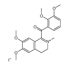 1-(2,3-Dimethoxy-benzoyl)-6,7-dimethoxy-2-methyl-3,4-dihydro-isoquinolinium; iodide结构式