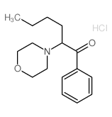 1-Hexanone,2-(4-morpholinyl)-1-phenyl-, hydrochloride (1:1) structure