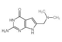 4H-Pyrrolo[2,3-d]pyrimidin-4-one,2-amino-6-[(dimethylamino)methyl]-3,7-dihydro-结构式