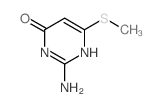 2-amino-6-methylsulfanyl-3H-pyrimidin-4-one结构式