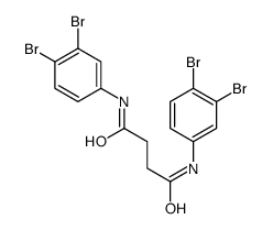 N,N'-bis(3,4-dibromophenyl)butanediamide Structure