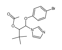 2-acetoxy-1-(4-bromophenoxy)-1-imidazolyl-(1)-3,3-dimethyl butane结构式