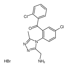 2',5-dichloro-2-[3-(aminomethyl)-5-methyl-4H-1,2,4-triazol-4-yl]benzophenone dihydrobromide Structure