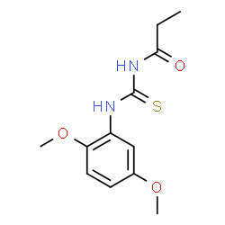 N-{[(2,5-dimethoxyphenyl)amino]carbonothioyl}propanamide结构式
