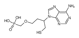 [3-(6-amino-9H-purin-9-yl)-4-mercaptobutoxy]methylphosphonic acid Structure