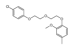1-[2-[2-(4-chlorophenoxy)ethoxy]ethoxy]-2-methoxy-4-methylbenzene结构式