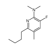 6-butyl-3-fluoro-N,N,5-trimethylpyridin-2-amine结构式