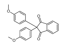 2,2-bis(4-methoxyphenyl)indene-1,3-dione结构式