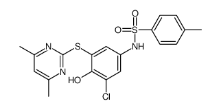 N-[3-chloro-5-(4,6-dimethylpyrimidin-2-yl)sulfanyl-4-hydroxyphenyl]-4-methylbenzenesulfonamide Structure