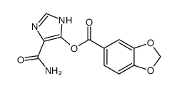 5-carbamoyl-1H-imidazol-4-yl-piperonylate结构式