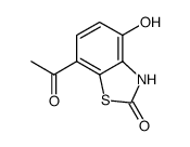 2(3H)-Benzothiazolone,7-acetyl-4-hydroxy-(9CI) structure