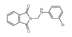 1H-Isoindole-1,3(2H)-dione, 2-[[(3-bromophenyl)amino]methyl]- structure
