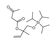 3-Oxo-butyric acid 1-methyl-1-triisopropylsilanyloxymethyl-allyl ester Structure