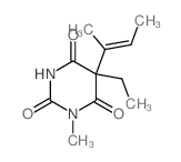 5-ETHYL-1-METHYL-5-(1-METHYLPROPENYL)-ARBITURIC ACID Structure