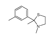 2,3-dimethyl-2-(3-methylphenyl)-1,3-thiazolidine结构式