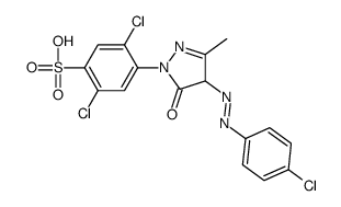 2,5-dichloro-4-[4-[(4-chlorophenyl)azo]-4,5-dihydro-3-methyl-5-oxo-1H-pyrazol-1-yl]benzenesulphonic acid Structure