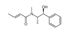 E-(+)-(1'S,2'S)-N-methyl-N-(2'-phenyl-2'-hydroxy-1'-methylethyl)but-2-enamide Structure