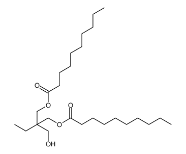 2-ethyl-2-(hydroxymethyl)propane-1,3-diyl bis(decanoate)结构式