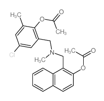 [2-[[(2-acetyloxynaphthalen-1-yl)methyl-methyl-amino]methyl]-4-chloro-6-methyl-phenyl] acetate结构式