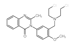 4(3H)-Quinazolinone,3-[3-[[bis(2-chloroethyl)amino]methyl]-4-methoxyphenyl]-2-methyl-结构式