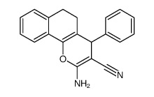 2-amino-4-phenyl-5,6-dihydro-4H-benzo[h]chromene-3-carbonitrile结构式