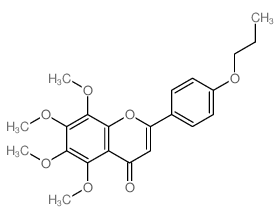 4H-1-Benzopyran-4-one,5,6,7,8-tetramethoxy-2-(4-propoxyphenyl)-结构式