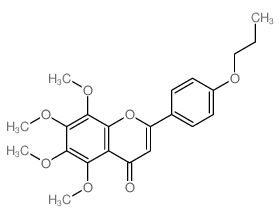 4H-1-Benzopyran-4-one,5,6,7,8-tetramethoxy-2-(4-propoxyphenyl)- structure