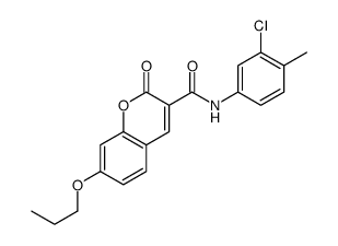 N-(3-chloro-4-methylphenyl)-2-oxo-7-propoxychromene-3-carboxamide结构式