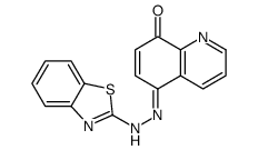 5-(1,3-benzothiazol-2-ylhydrazinylidene)quinolin-8-one结构式