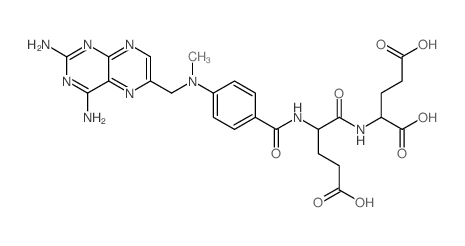 L-Glutamic acid,N-[4-[[(2,4-diamino-6-pteridinyl)methyl]methylamino]benzoyl]-L-a-glutamyl- (9CI) picture