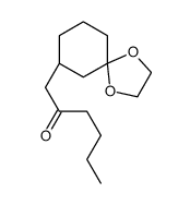 1-[(7R)-1,4-dioxaspiro[4.5]decan-7-yl]hexan-2-one结构式