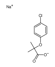 sodium 2-(4-chlorophenoxy)-2-methylpropionate structure