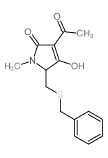 4-acetyl-2-(benzylsulfanylmethyl)-5-hydroxy-1-methyl-2H-pyrrol-3-one Structure