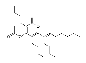 (E)-3,5-dibutyl-2-oxo-6-(undec-5-en-5-yl)-2H-pyran-4-yl acetate Structure